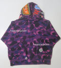 A BATHING APE COLOR CAMO CROCHET RELAXED FIT SHARK FULL ZIP HOODIE