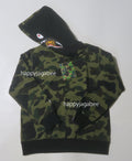 A BATHING APE BAPE KIDS 1ST CAMO MILO SHARK ZIP HOODIE