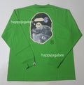A BATHING APE MOON APE HEAD OLD PHOTO L/S TEE