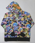 A BATHING APE ART CAMO SHARK FULL ZIP HOODIE