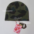 A BATHING APE Ladies' 1ST CAMO CRYSTAL LOGO BEANIE
