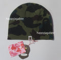 A BATHING APE Ladies' 1ST CAMO CRYSTAL LOGO BEANIE