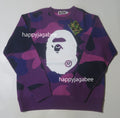 A BATHING APE MEGA COLOR CAMO BIG APE HEAD CREWNECK SWEAT SHIRT