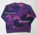A BATHING APE MEGA COLOR CAMO BIG APE HEAD CREWNECK SWEAT SHIRT