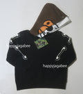 A BATHING APE BAPE KIDS BABY MILO SKULL ZIP DOUBLE HOODIE