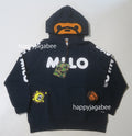 A BATHING APE BAPE KIDS BAPE MILO PLUSH DOLL ZIP HOODIE