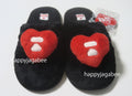 A BATHING APE APEE HEART FURRY SLIPPER