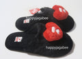 A BATHING APE APEE HEART FURRY SLIPPER