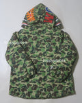 A BATHING APE BAPE KIDS ABC CAMO SHARK 4WAY JACKET