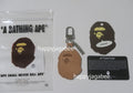 A BATHING APE APE HEAD LEATHER KEYCHAIN