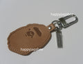 A BATHING APE APE HEAD LEATHER KEYCHAIN