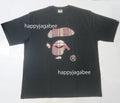A BATHING APE BAPE CHECK APE FACE TEE