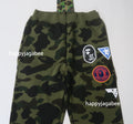 A BATHING APE BAPE KIDS 1ST CAMO PATCH PRINT SWEAT PANTS