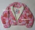 A BATHING APE Ladies' ABC CAMO ONE POINT METALLIC LONG FUR JACQUARD DOWN JACKET