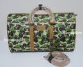 A BATHING APE ABC CAMO PU OSTRICH BOSTON BAG