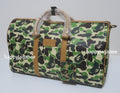 A BATHING APE ABC CAMO PU OSTRICH BOSTON BAG