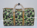 A BATHING APE ABC CAMO PU OSTRICH BOSTON BAG