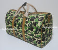 A BATHING APE ABC CAMO PU OSTRICH BOSTON BAG