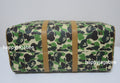 A BATHING APE ABC CAMO PU OSTRICH BOSTON BAG
