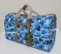 A BATHING APE ABC CAMO PU OSTRICH BOSTON BAG