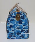 A BATHING APE ABC CAMO PU OSTRICH BOSTON BAG