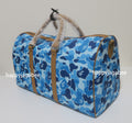 A BATHING APE ABC CAMO PU OSTRICH BOSTON BAG