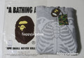 A BATHING APE SKELETON SHARK HEAVY WASHED CROPPED FIT FULL ZIP HOODIE
