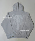 A BATHING APE SKELETON SHARK HEAVY WASHED CROPPED FIT FULL ZIP HOODIE