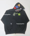 A BATHING APE BAPE x CR7 LIFE LOGO RELAXED FIT SHARK FULL ZIP HOODIE