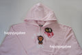 A BATHING APE Ladies' CRISTAL STONE COLLEGE BABY LISA OVERSIZED ZIP HOODIE