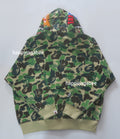 A BATHING APE BAPE x SPOTIFY BY CENTRAL CEE CAMO SHARK FULL ZIP HOODIE