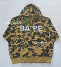 A BATHING APE 1ST CAMO BAPE LOGO RHINESTONE RELAXED FIT FULL ZIP HOODIE