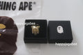 A BATHING APE APE HEAD CRYSTAL STONE RING