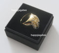 A BATHING APE APE HEAD CRYSTAL STONE RING