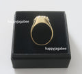A BATHING APE APE HEAD CRYSTAL STONE RING