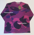 A BATHING APE MEGA COLOR CAMO ONE `POINT L/S TEE - happyjagabee store