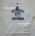 A BATHING APE BAPE x OVO COLLEGE LONG SLEEVE TEE