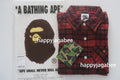 A BATHING APE BAPE KIDS CHECK BABY MILO EMBROIDERY PRINT SHIRT