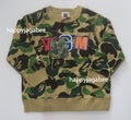 A BATHING APE BAPE KIDS ABC CAMO SHARK CREWNECK SWEAT SHIRT
