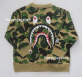A BATHING APE BAPE KIDS ABC CAMO SHARK CREWNECK SWEAT SHIRT
