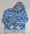 A BATHING APE ABC CAMO REVERSIBLE SHARK FULL ZIP HOODIE