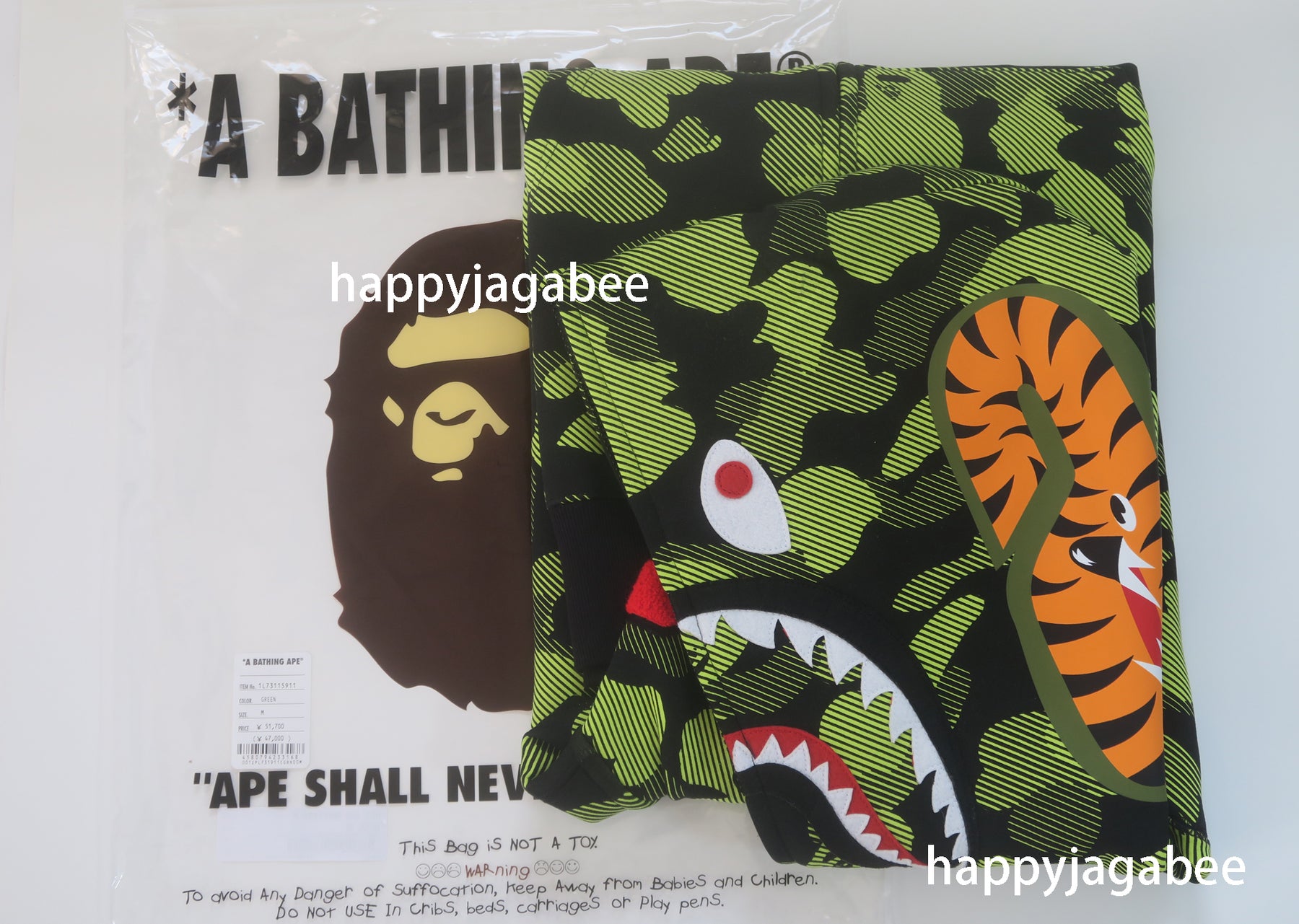 A BATHING APE BAPE x CR7 LIFE LOGO RELAXED FIT SHARK FULL ZIP