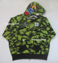 A BATHING APE BAPE x CR7 LIFE LOGO RELAXED FIT SHARK FULL ZIP HOODIE