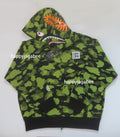 A BATHING APE BAPE x CR7 LIFE LOGO RELAXED FIT SHARK FULL ZIP HOODIE