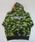 A BATHING APE BAPE x CR7 LIFE LOGO RELAXED FIT SHARK FULL ZIP HOODIE