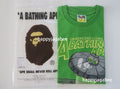 A BATHING APE APE HEAD UFO ON MOON TEE