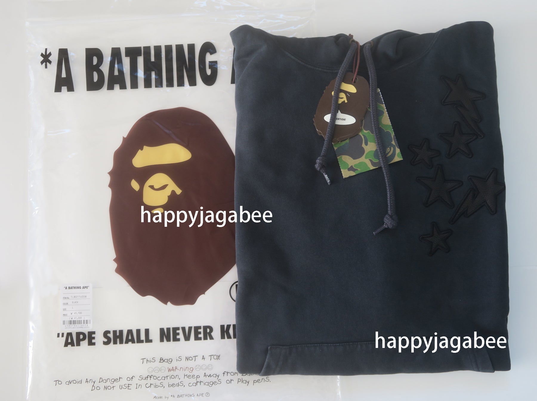 A BATHING APE STA PATCH RELAXED FIT PULLOVER HOODIE – happyjagabee