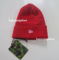 A BATHING APE APE HEAD ONE POINT NEW ERA KNIT CAP