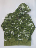 A BATHING APE MULTI PIXEL CAMO SHARK REGULAR FIT FULL ZIP HOODIE