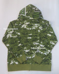 A BATHING APE MULTI PIXEL CAMO SHARK REGULAR FIT FULL ZIP HOODIE